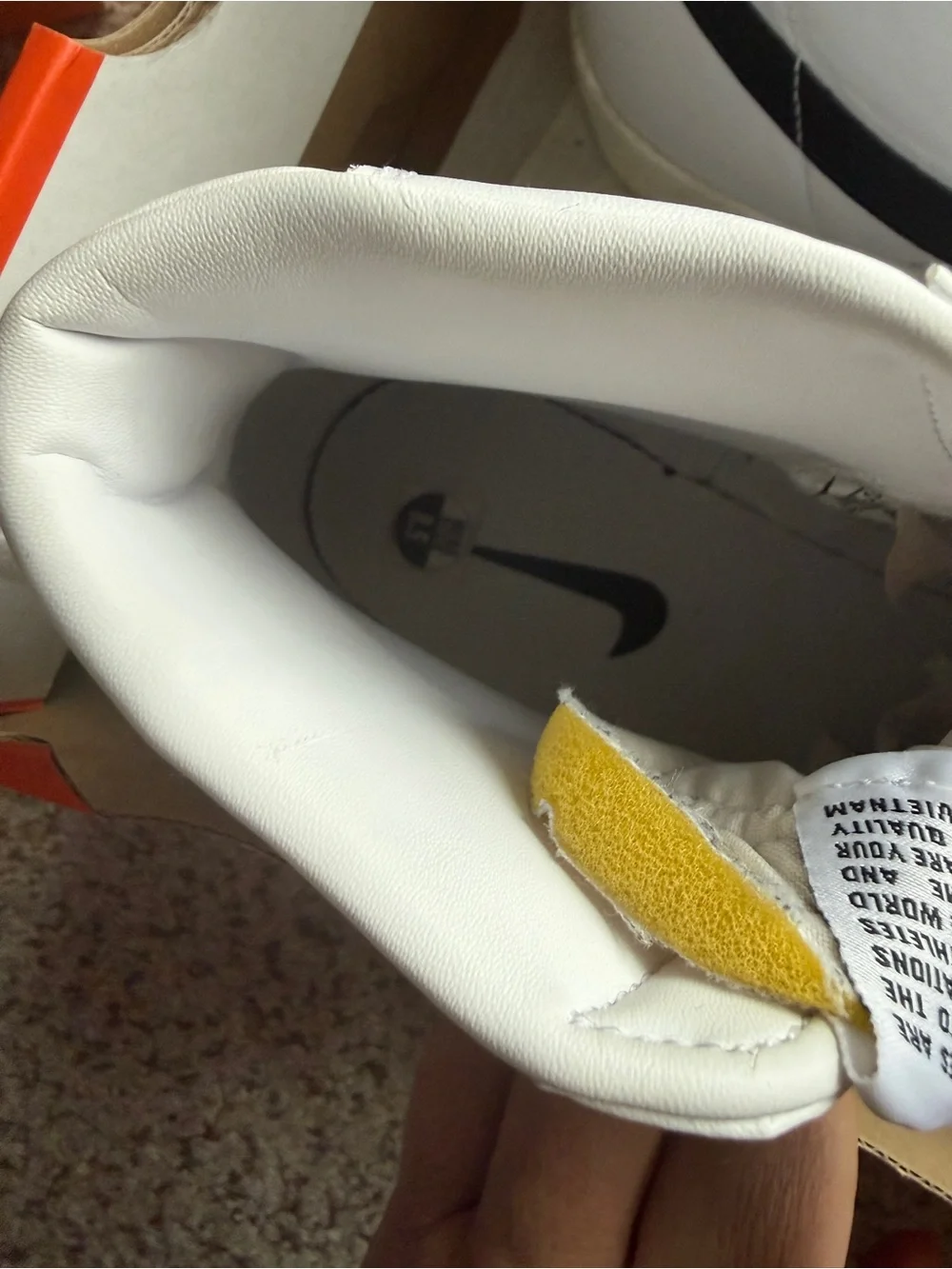 Nike Blazer Mid 77 White and Black Sneakers - Picture 9 of 10